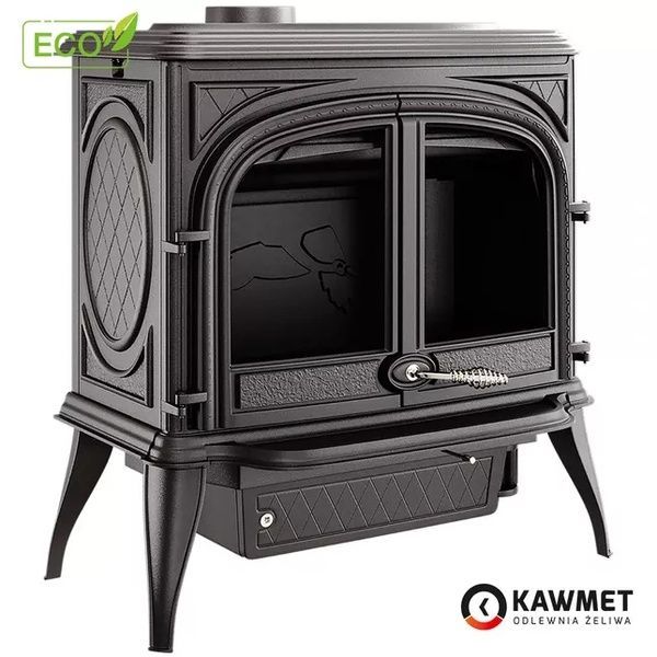 Чугунная печь-камин KAWMET Premium ARES S7 ECO 11,3 кВт на дровах S7 фото