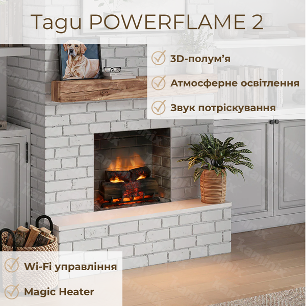 Электрическая вставка TAGU PowerFlame 2 с обогревом E621EU фото