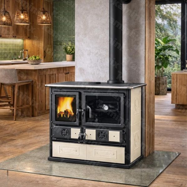Кухонная печь на дровах La Nordica ROSA 8,8 кВт (CERAMICA Liberty Panna) 3003402 фото