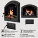 Комплект чугунных дверей Iron Fire Sandra 575х475 мм для камина/барбекю с огнеупорным стеклом Robax + поддувальная Style 35 315х180 мм 1483 фото 8