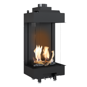 Газовая каминная топка Kratki LEO 45 / 68 LPG 5,7 кВт с трехсторонним стеклом LEO/LP/45/68/G31/37MBAR фото