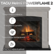 Камінокомплект Tagu HELMI PowerFlame 2 з обігрівом (бежевий) FM463-BE1 фото 8