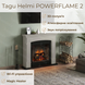 Камінокомплект Tagu HELMI PowerFlame 2 з обігрівом (бежевий) FM463-BE1 фото 7