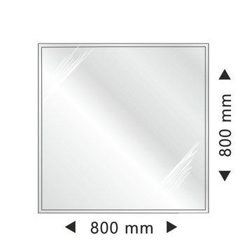 Квадратная стеклянная основа под печь Uniflam 800x800х6 мм 9686 фото