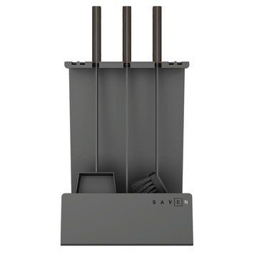 Набор для камина SAVEN Set 4 L black SS/4L/BL фото