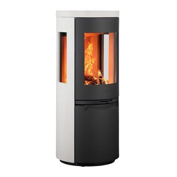 Сталева піч-камін Heta Scan-Line 900 side windows 6,8 кВт на дровах (Limestone) 8059-005852/KON1900 фото