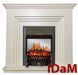 Каминокомплект IDaMebel Gloria Brown Royal Flame Fobos Black с обогревом (белый)
