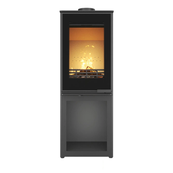 Сталева піч-камін KAWMET VENUS S16 L-Box Decor ECO 9.5 кВт з боксом для дров WS16-LBox-Decor фото