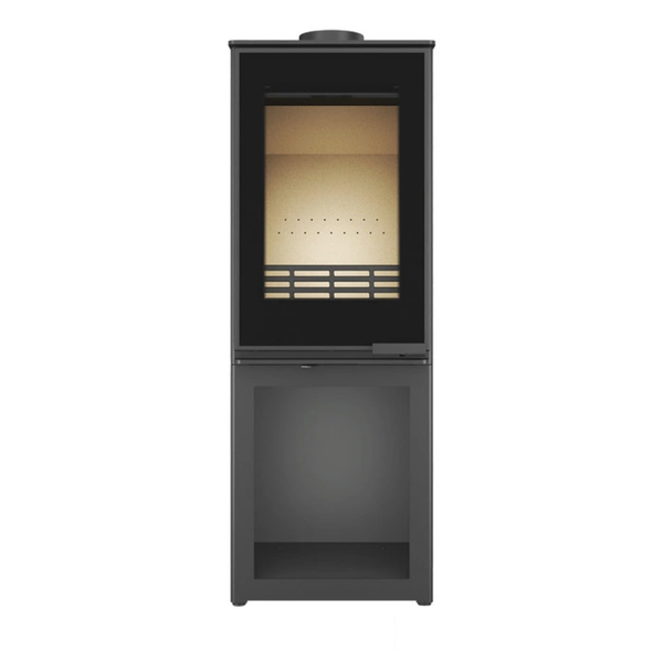 Сталева піч-камін KAWMET VENUS S16 L-Box Decor ECO 9.5 кВт з боксом для дров WS16-LBox-Decor фото