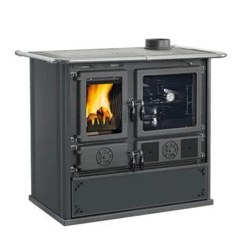 Кухонна піч на дровах La Nordica ROSA 8,8 кВт (STEEL Anthracite Black) 3003430 фото