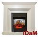 Каминокомплект IDaMebel Gloria Brown Royal Flame Majestic Black с обогревом (белый)
