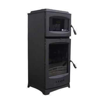 Чавунна піч-камін FLAME STOVE LODI GURME на дровах 8 кВт з духовкою FS-203 фото