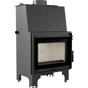 Стальная каминная топка Kratki AQUARIO Z10 PW GLASS с водяным контуром 10 кВт AQUARIO/Z/10/PW/W/DG фото