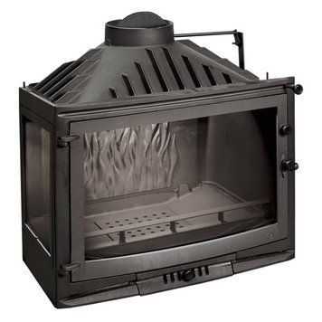 Чавунна камінна топка UNIFLAM 700 SELENIC ECO LB 14 кВт з шибером і кутовим склом 3131 фото