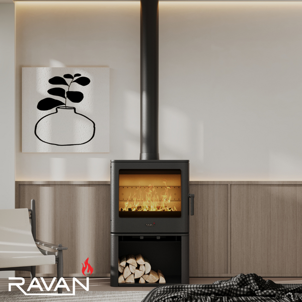 Чавунна піч камін Ravan Aragon 16 кВт на дровах 5289 фото