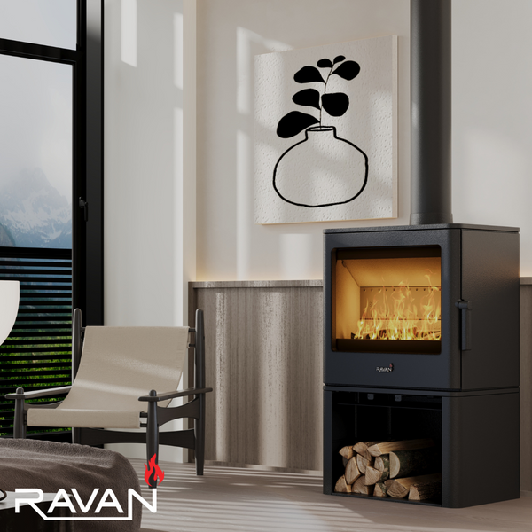 Чавунна піч камін Ravan Aragon 16 кВт на дровах 5289 фото