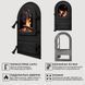 Чавунні дверцята Iron Fire Flower 305х520 мм для печі/барбекю з вогнетривким склом Robax 1122 фото 8