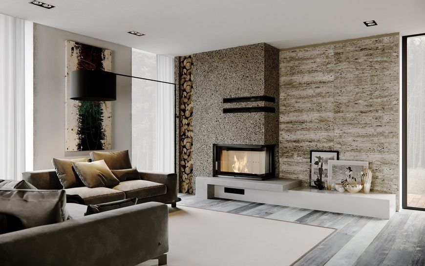 Стальная каминная топка DEFRO HOME INTRA SM BP 10 кВт (белый шамот) KOM-PR-SM-BP-white clam фото