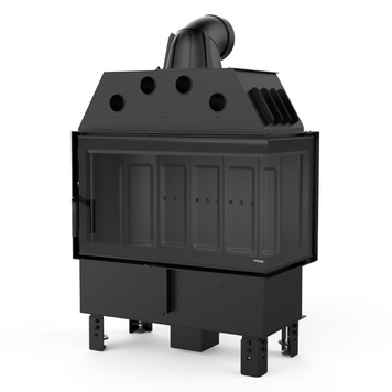 Стальная каминная топка DEFRO HOME INTRA ME BP 13 кВт (черный шамот) KOM-PR-ME-BP-black clam фото