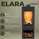Чугунная печь камин Ravan Elara 10 кВт на дровах 5290 фото 10