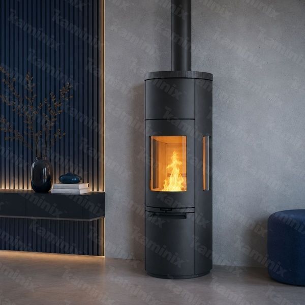 Теплоакумулююча піч-камін Heta Scan-Line 900S side windows 6,8 кВт на дровах (Blackwood top) 8059-019598/KON0180 фото