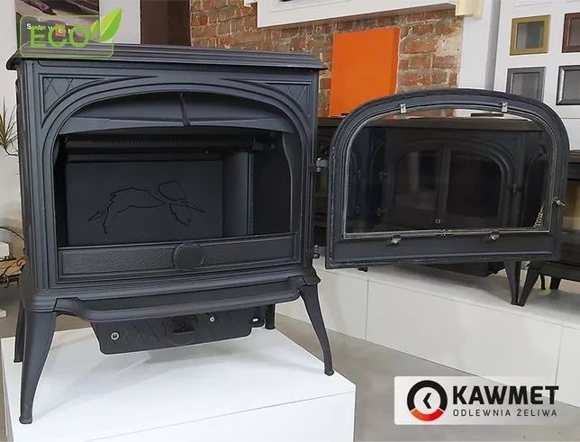 Чугунная печь-камин KAWMET Premium SPHINX S6 ECO 13,9 кВт на дровах S6 фото