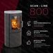 Сталева піч-камін Heta Scan-Line 800 6,8 кВт на дровах (Soapstone top) 80450000/KON0120 фото 5