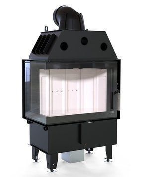 Стальная каминная топка DEFRO HOME INTRA SM BL 10 кВт (белый шамот) KOM-PR-SM-BL-white clam фото