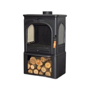Чавунна піч-камін FLAME STOVE MODENA LUX STYLE на дровах 7 кВт FS-022ST фото