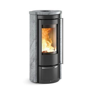 Чугунная печь-камин La Nordica LIU PIETRA 6 кВт на дровах (натуральный камень) 7119375 фото