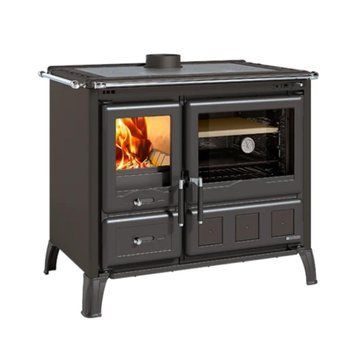 Кухонна піч на дровах La Nordica GARDENIA XXL 10,5 кВт (STEEL Anthracite Black) 3007230 фото