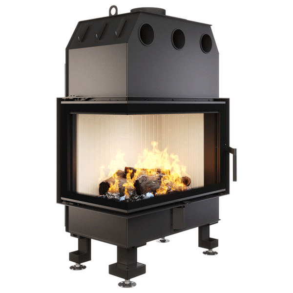 Сталева камінна топка SAVEN Energy 75х50х47L 15,1 кВт ECO з кутовим склом SE/75/50/47/L фото