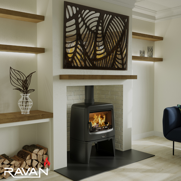Чавунна піч камін Ravan Tenesi 14 кВт на дровах 5285 фото