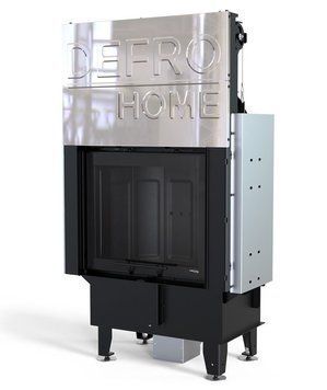 Стальная каминная топка DEFRO HOME INTRA SM G 10 кВт с гильотиной (черный шамот) KOM-PR-SM-G-black clam фото