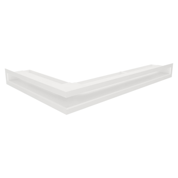 Кутова вентиляційна решітка для каміна SAVEN Loft Angle 60х600х400 права (білий) Loft/NP/6/60/40/W фото