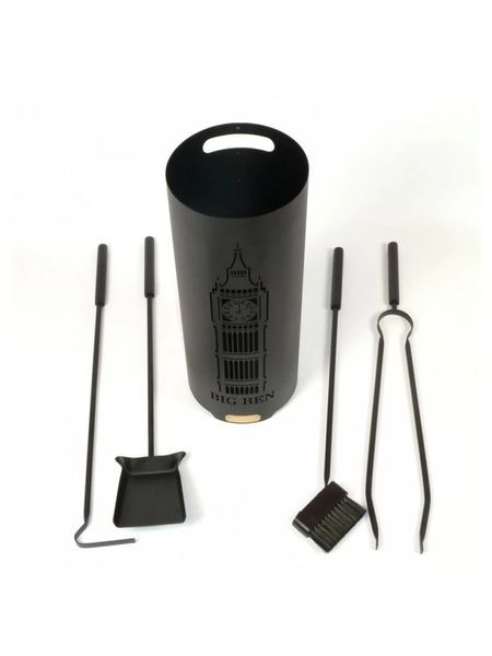 Набір для каміна FERRUM "Big Ben" з ручкою з натуральної шкіри Big Ben 963 фото