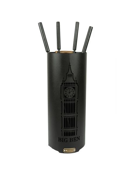 Набір для каміна FERRUM "Big Ben" з ручкою з натуральної шкіри Big Ben 963 фото