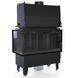 Стальная каминная топка с водяным контуром Defro Home RIVA ME BL SHORT 19 кВт (черный шамот) KOM-RI-ME-BL-SHORT-black clam фото 1