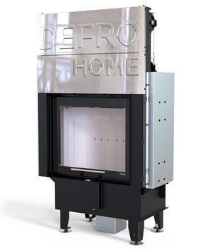 Стальная каминная топка DEFRO HOME INTRA SM G 10 кВт с гильотиной (белый шамот) KOM-PR-SM-G-white clam фото