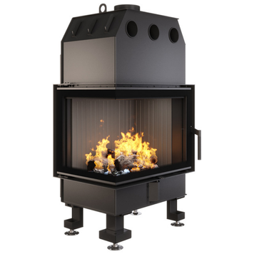 Стальная каминная топка SAVEN Energy 65х50х47L 14,5 кВт ECO с угловым стеклом SE/65/50/47/L/BL фото