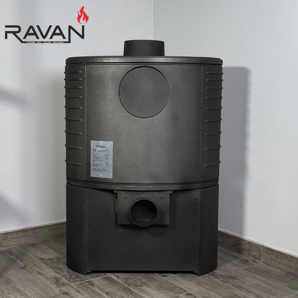 Чавунна піч камін Ravan Deluxe 14 кВт на дровах 5283 фото