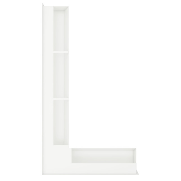 Кутова вентиляційна решітка для каміна SAVEN Loft Angle 95х450х800 ліва (білий) LOFT/NL/9,5/45/80/W фото