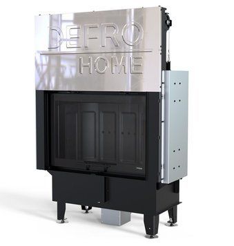 Стальная каминная топка DEFRO HOME INTRA ME G 13 кВт с гильотиной (черный шамот) KOM-PR-ME-G-black clam фото