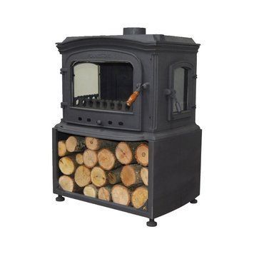 Чавунна піч-камін FLAME STOVE ALTARA LUX STYLE на дровах 10 кВт FS-032ST фото