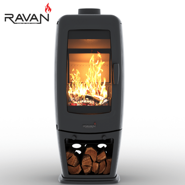 Чавунна піч камін Ravan Incorta 10 кВт на дровах 5280 фото