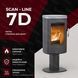 Сталева піч-камін Heta Scan-Line 7D 4,5 кВт на дровах (Sandstone top on Pedestal) 80070202/KON0120 фото 4