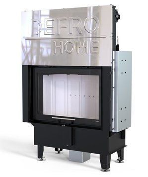 Стальная каминная топка DEFRO HOME INTRA ME G 13 кВт с гильотиной (белый шамот) KOM-PR-ME-G-white clam фото