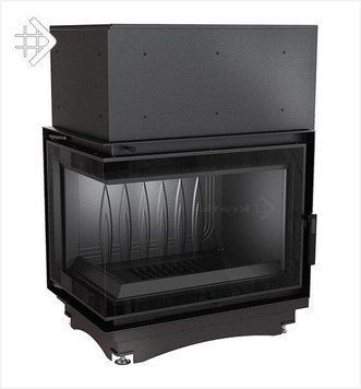 Чугунная каминная топка KRATKI ZUZIA 16 BS DECO 16 кВт с левым боковым стеклом ZUZIA/L/BS/DECO фото