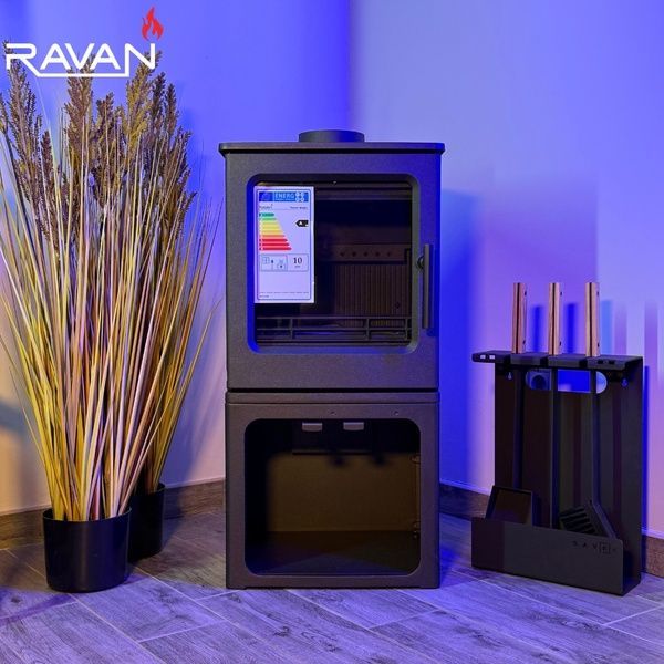 Чавунна піч камін Ravan Magic 10 кВт на дровах 5268 фото