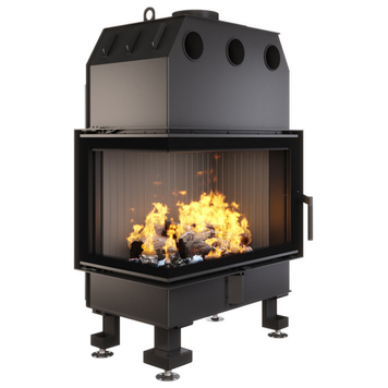 &nbsp;Сталева камінна топка SAVEN Energy 75х50х47L 15,1 кВт ECO з кутовим склом SE/75/50/47/L/BL фото